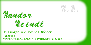 nandor meindl business card